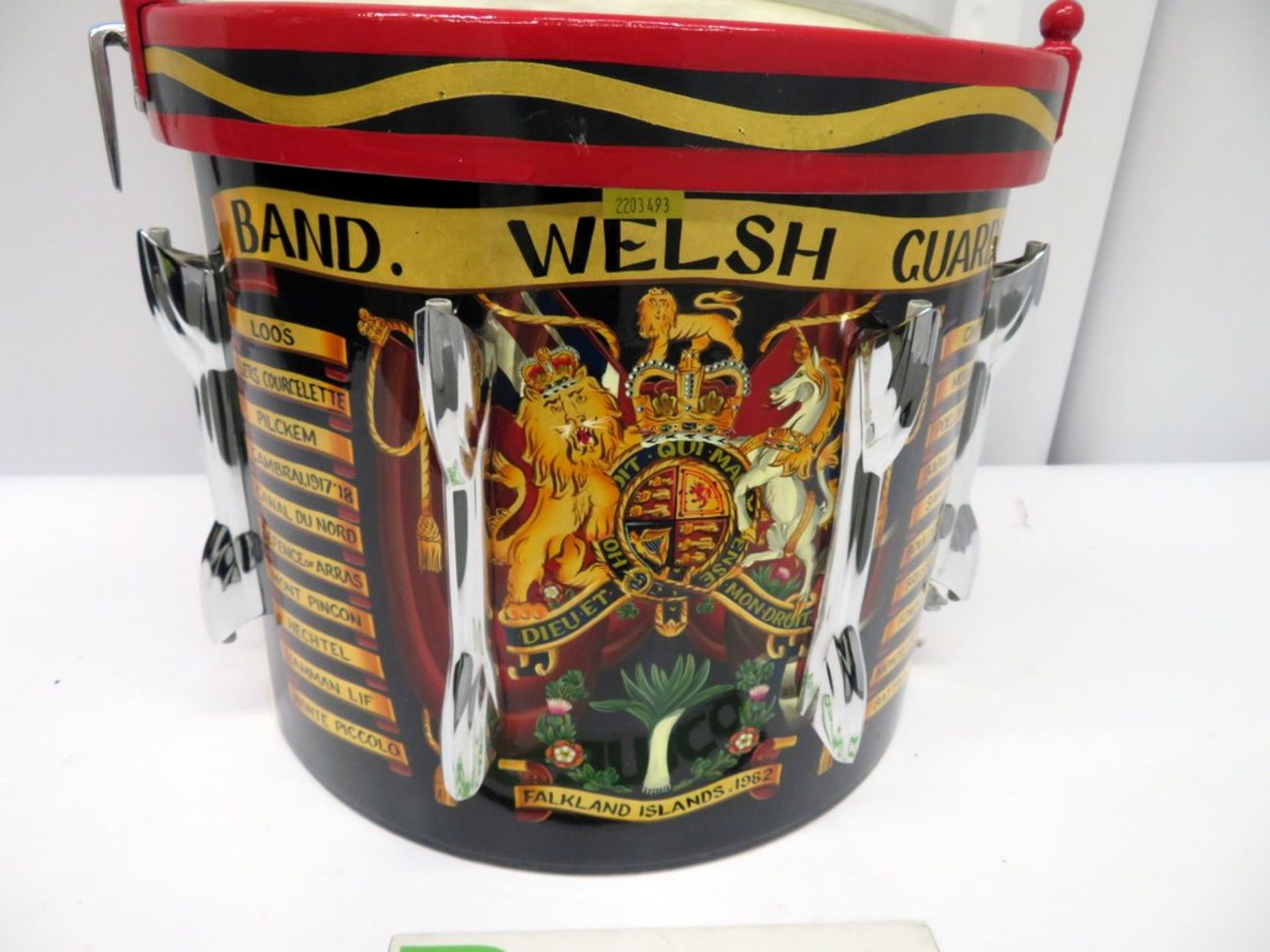 Premier Welsh Guards Side Marching Snare Drum Carcase. - Image 4 of 9