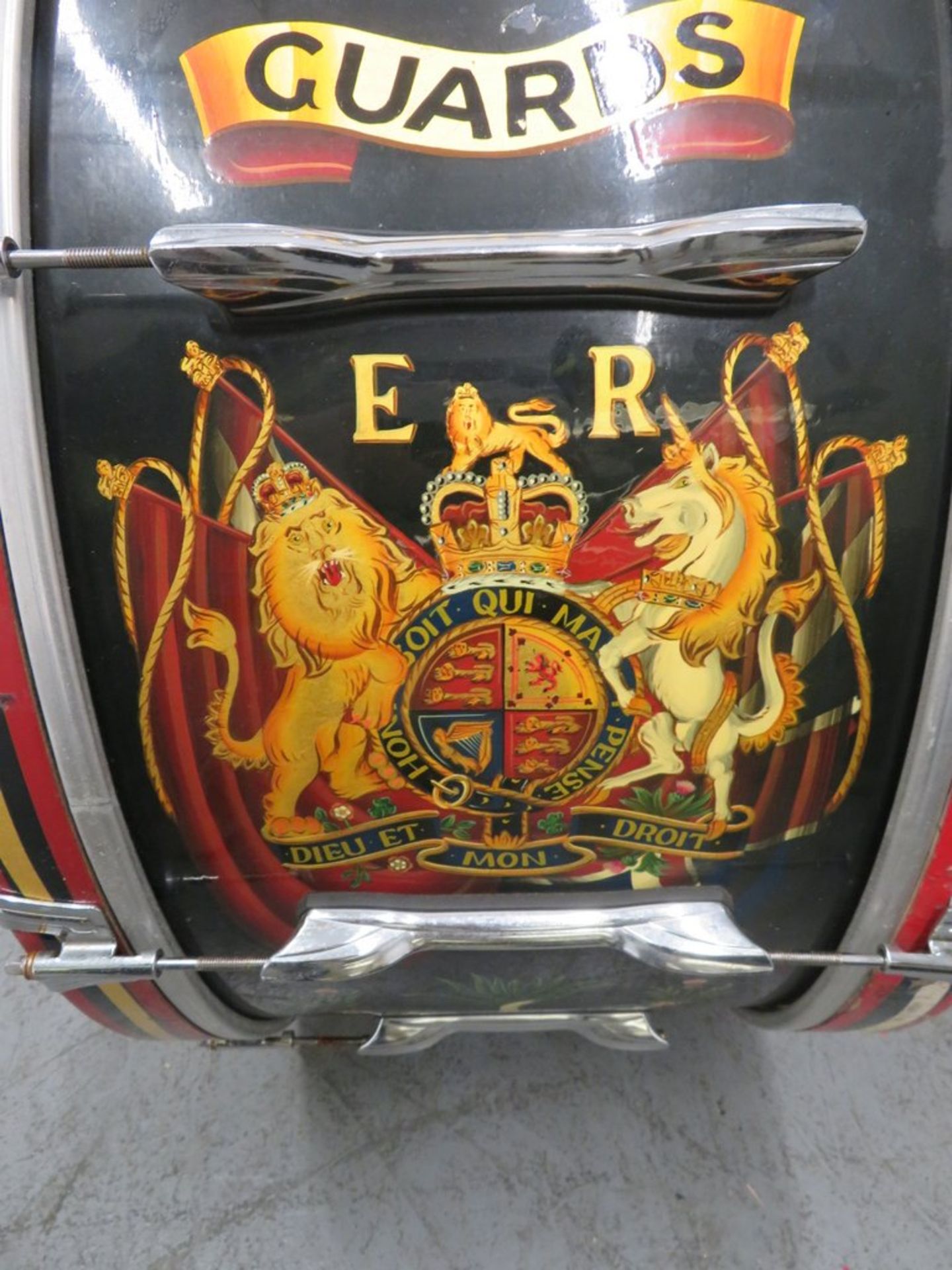 Premier Welsh Guards Marching Bass Drum. - Image 4 of 10