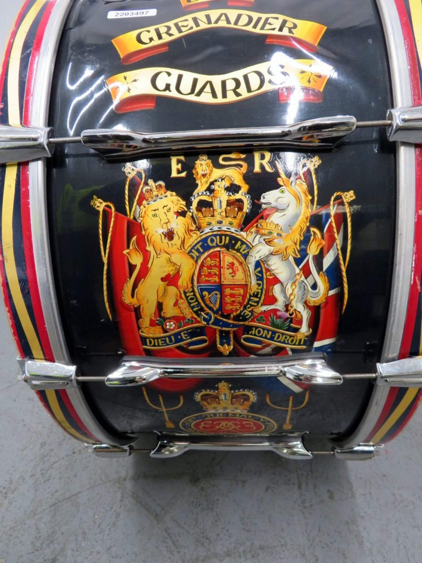 Premier Grenadier Guards Marching Bass Drum. - Image 4 of 10