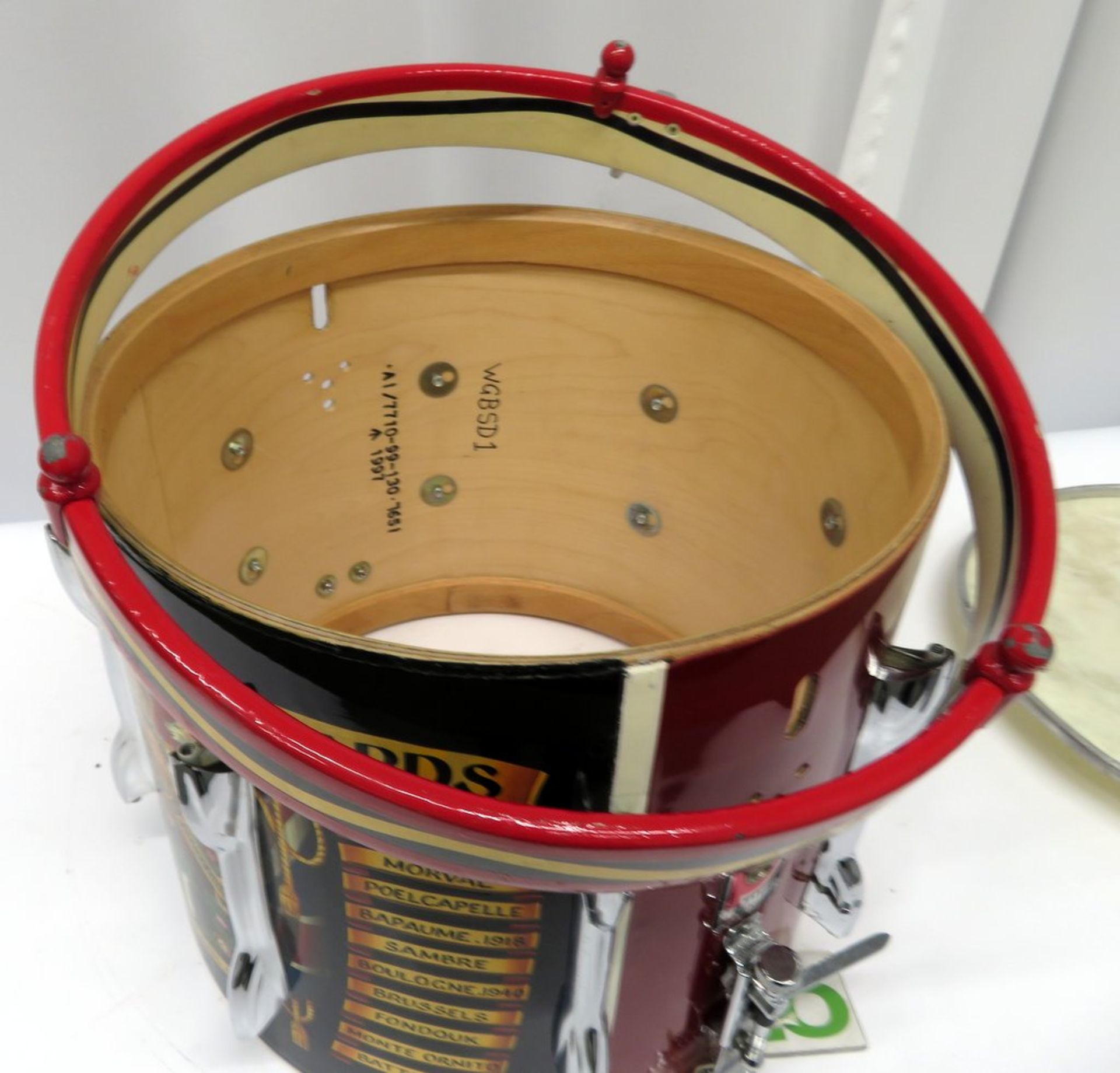 Premier Welsh Guards Side Marching Snare Drum Carcase. - Image 8 of 9