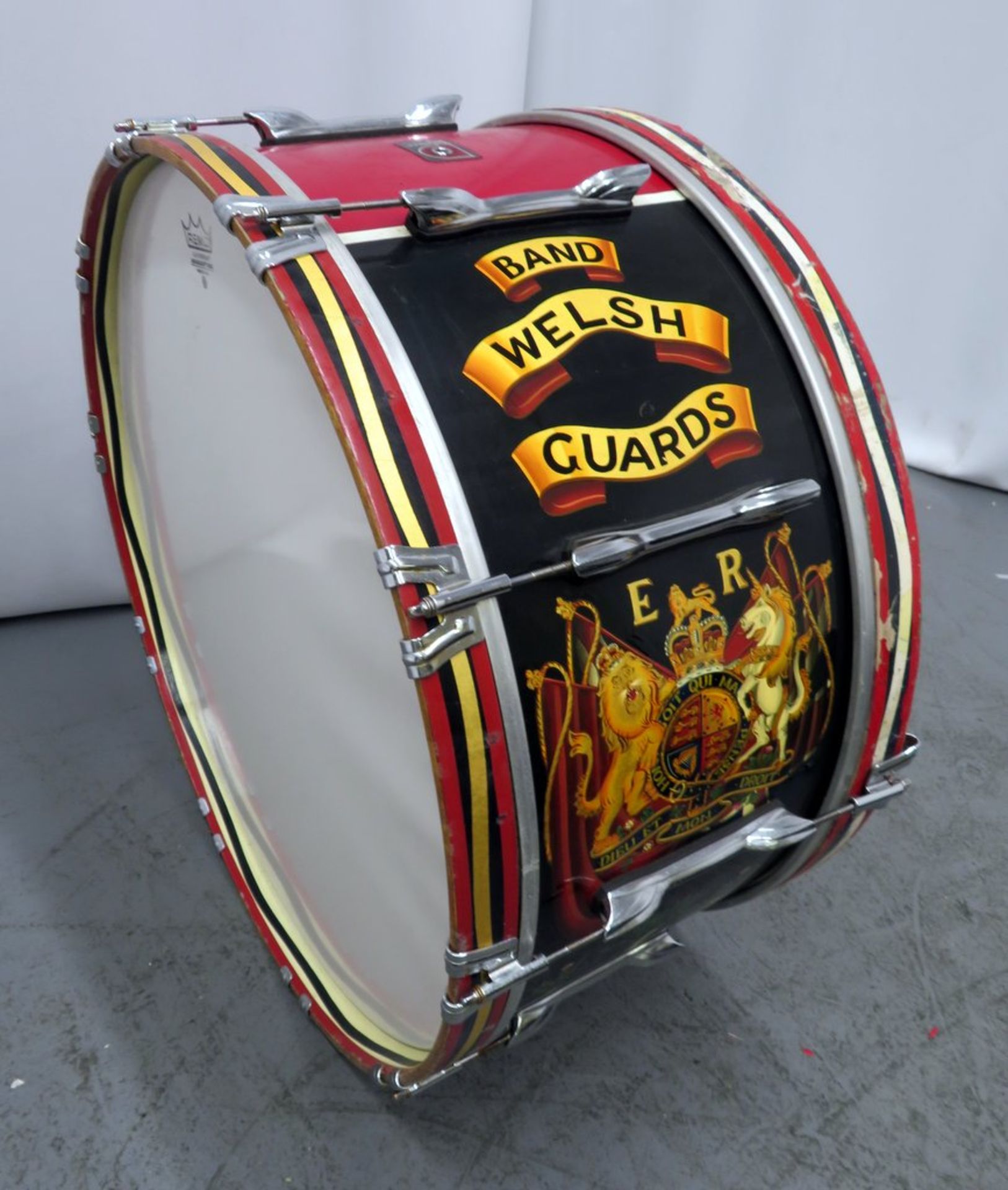 Premier Welsh Guards Marching Bass Drum.