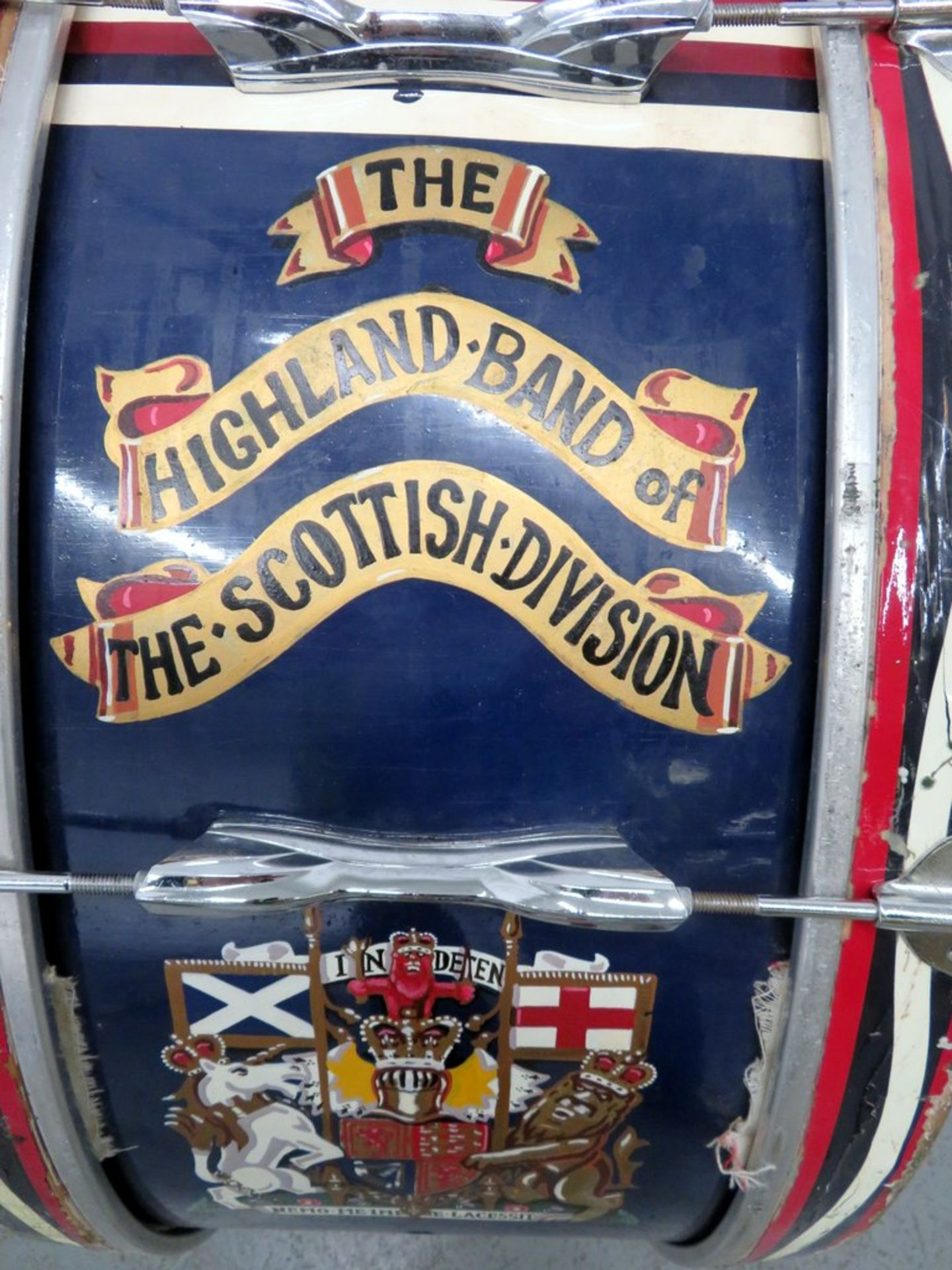 Premier Scottish Highlands Division Marching Bass Drum. - Image 3 of 8