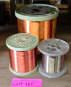 3x Reels Fine Copper Wire.