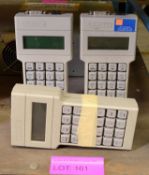 3x Nokia Handheld Number / Keypads with LCD Screen.