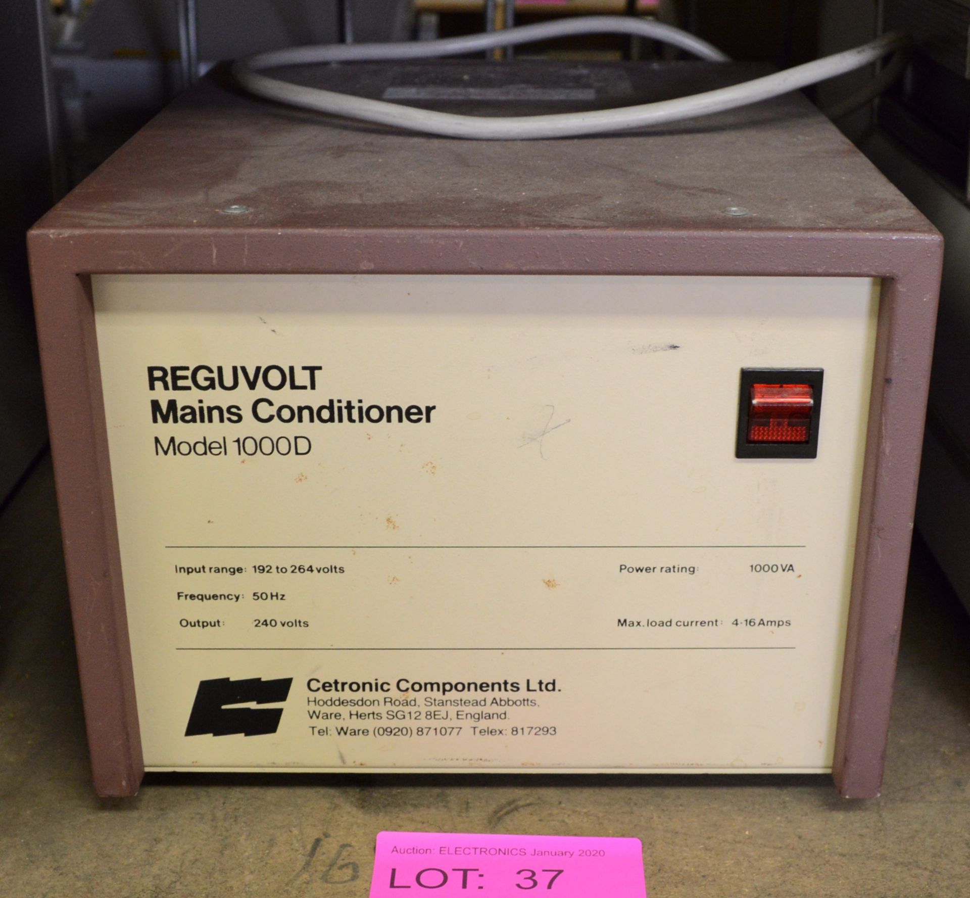 Reguvolt 1000D Mains Conditioner.