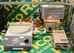 Struers Epovac Vacuum Chamber Base. Hot Plate Controller. Switch Box. 24V PSU.