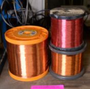 3x Reels Fine Copper Wire.