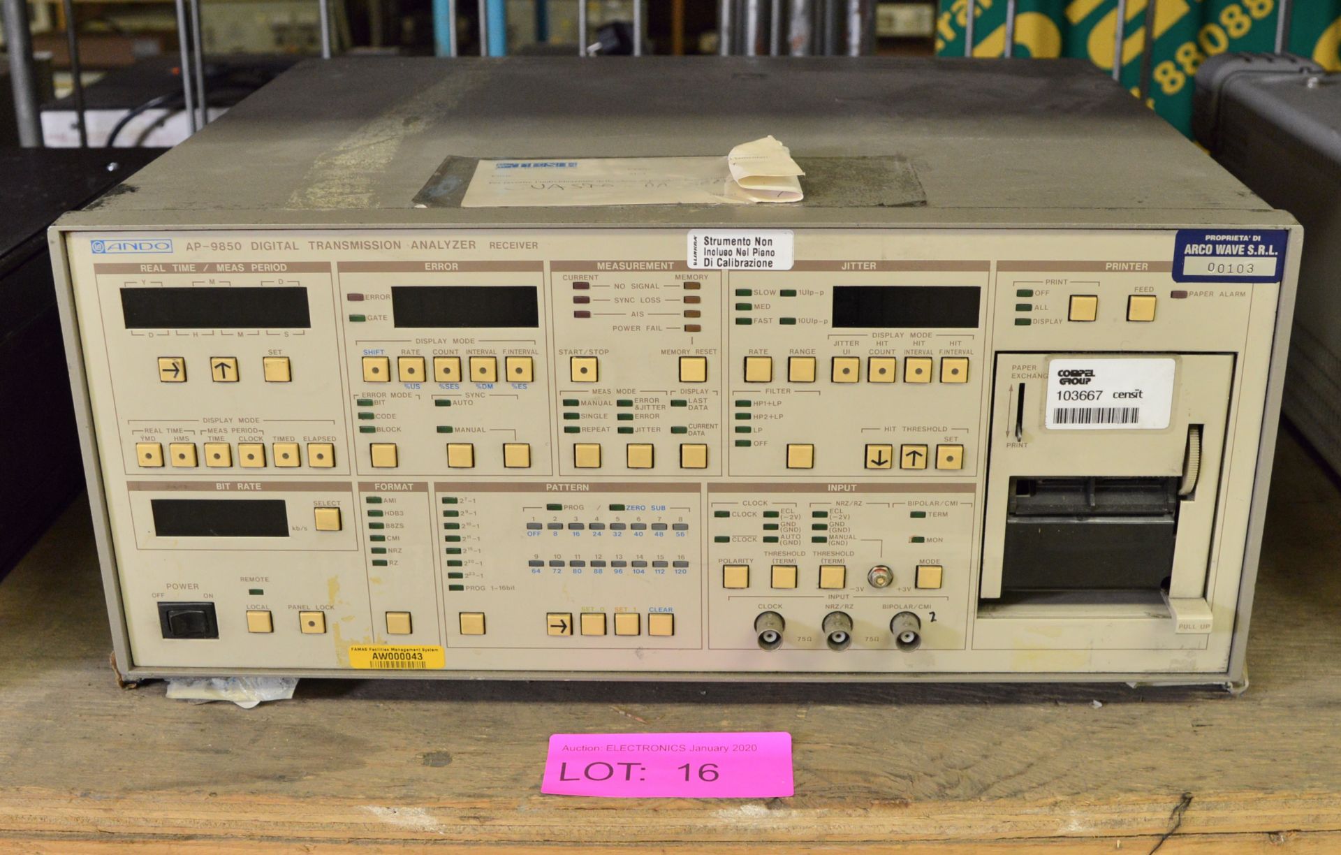 ANDO AP-9850 DIgital Transmission Analyzer Receiver.