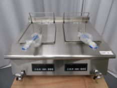 TWIN TANK COUNTERTOP INDUCTION FRYER