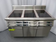 SIX ZONE HEAVY DUTY INDUCTION COOKING RANGE