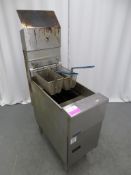 PITCO MODEL SG14 STAINLESS STEEL TWIN BASKET GAS FRYER