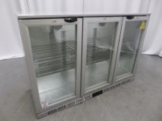 LEC MODEL BC12007GLED THREE DOOR BOTTLE DISPLAY CHILLER