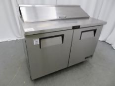 TRUE MODEL T55U-48-12-HC STAINLESS STEEL TWO DOOR SALAD PREP COUNTER