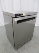 WILLIAMS MODEL HA135SS STAINLESS STEEL SINGLE DOOR UNDERCOUNTER FRIDGE