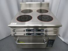 FOUR ZONE HEAVY DUTY COOKING RANGE WITH OVEN