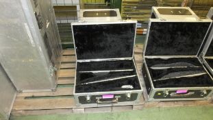 2x Aluminium Storage Transit Cases L560 x W380 x H240 mm