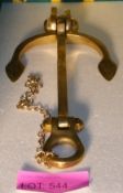 Brass Coloured Solid Anchor 38cm