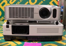 Sanyo PLC-XR201 & Hitachi CP-X260 Projectors.