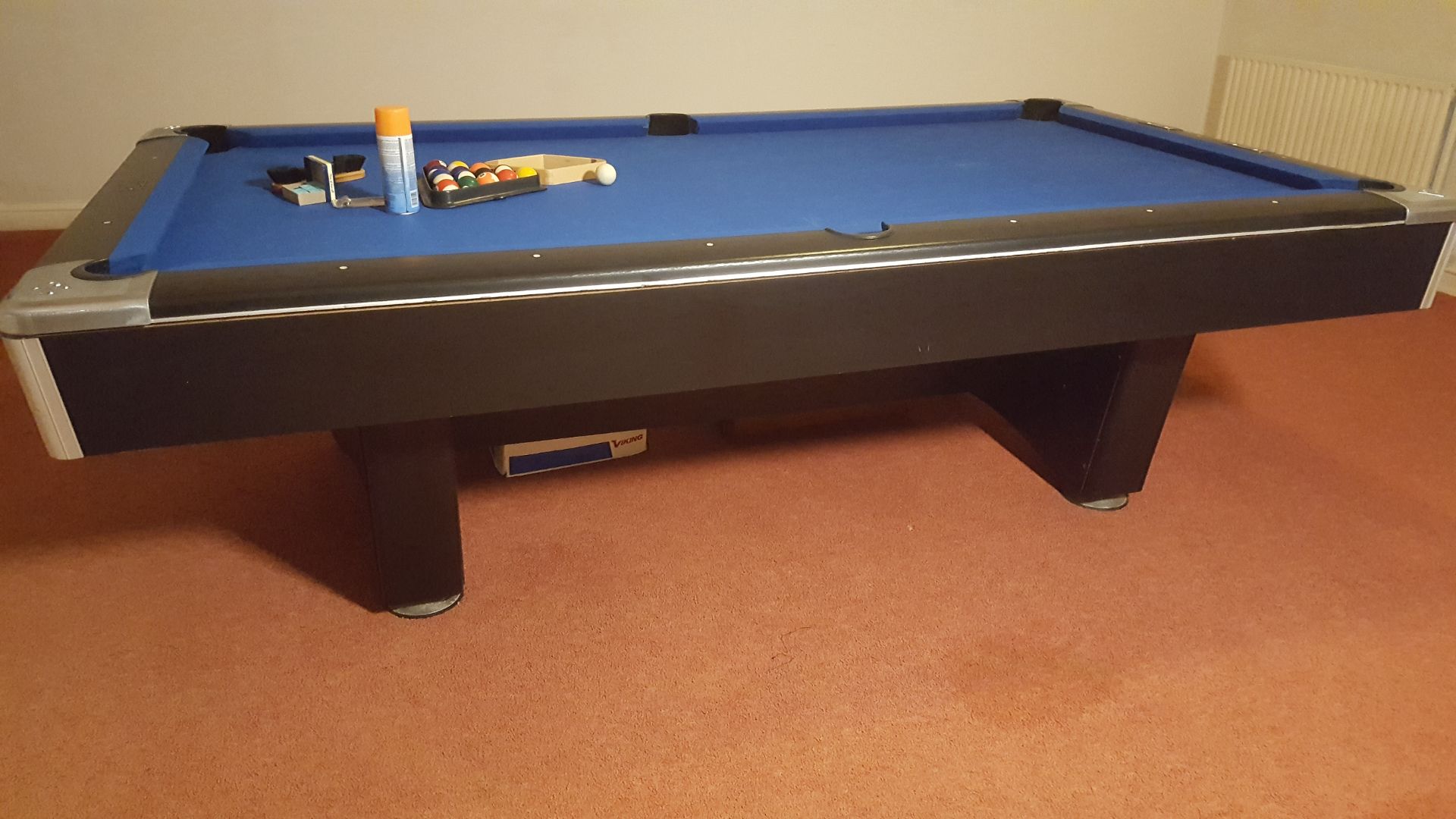 Brunswick American Pool Table (Viewing by appointment) with 1" Slate Bed in 3 Sections. Go - Image 7 of 8