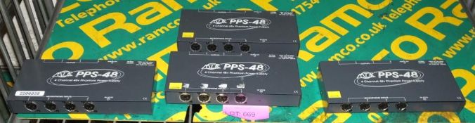 4x MTR PPS-48 Phantom Power Supply 4-Channel