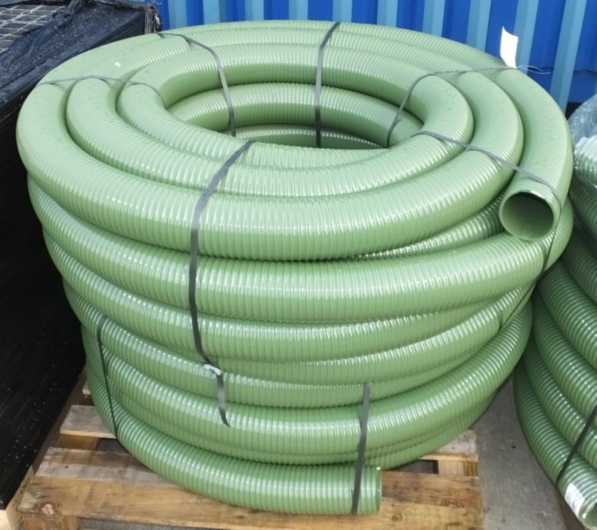 2x Heliflex 90mm flexible Ribbed Pipe 30m Rolls