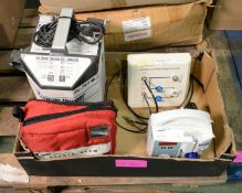 Medical Equipment inc Bair Hugger, Pump, Defibrillator, Sim Regulator.