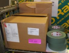 Scapa Cloth Adhesive Tape - Olive Green - 16 Rolls Per Box - 2 boxes