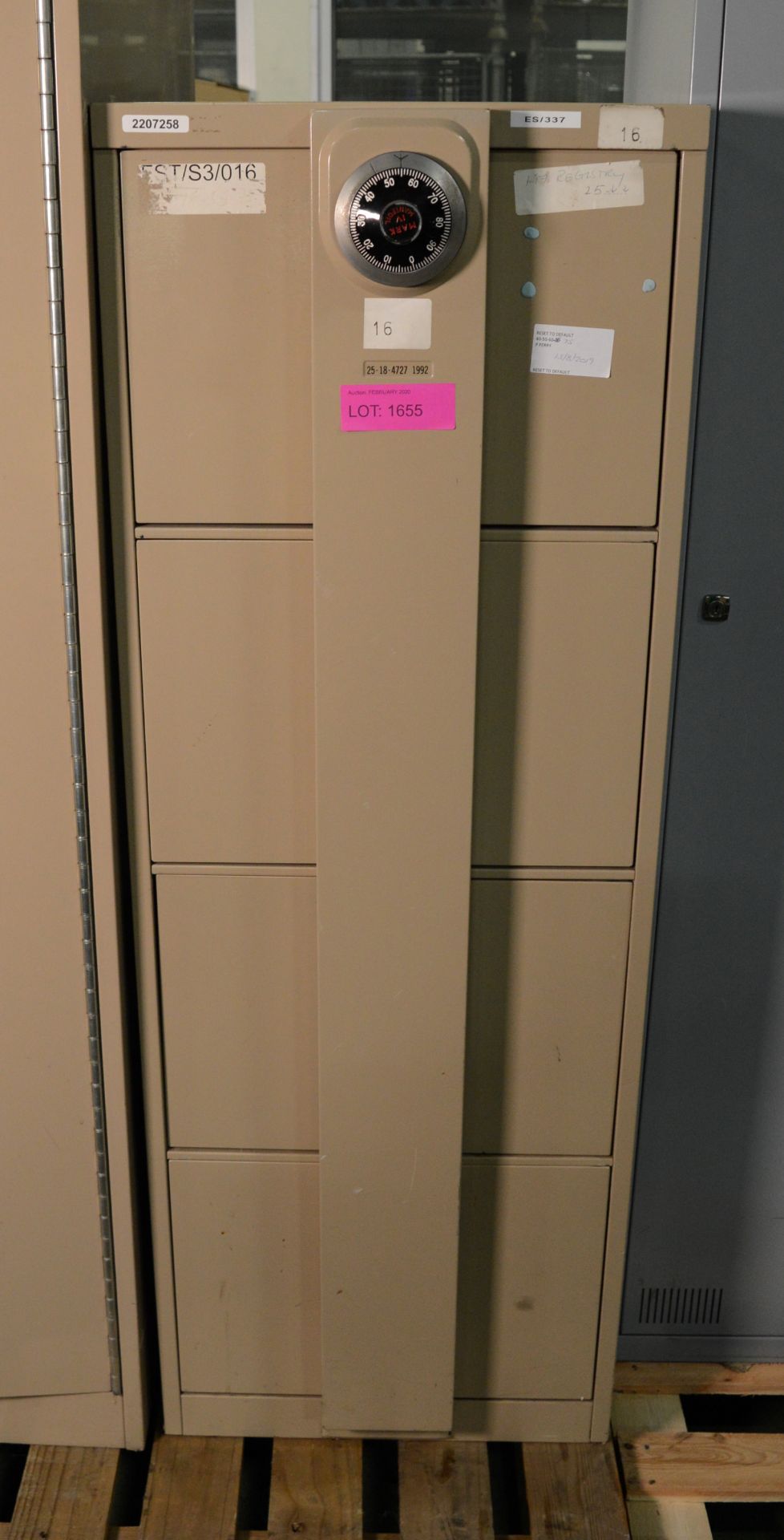 4 Drawer Filing Cabinet With Combination Lock L470 x W710 x H1320mm.