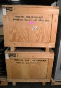 2x Wooden Crates L100 x W790 x H860mm.