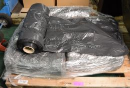 7x Rolls of Polythene Bags Black 510/610x1200mm - 250 per roll.