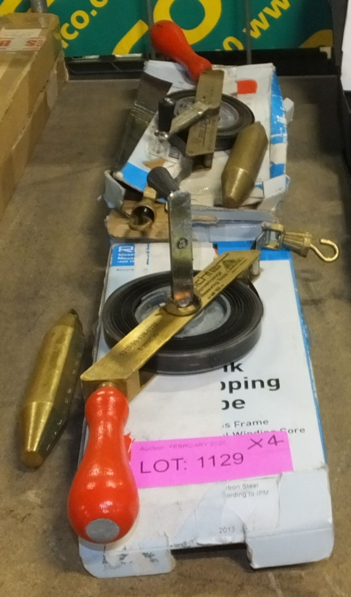 4x Richter Tank Dipping/Depth Measuring Tapes with Brass Weights.