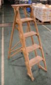 Ex Telecom Wooden Step Ladder.