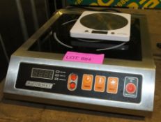Maestrowave Electric Hob. Salter Weighing Scales.