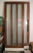 Pair of Teak Internal Glazed Doors 2110 x 840mm - Ex Post Office.