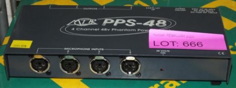 MTR PPS-48 Phantom Power Supply 4-Channel