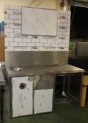 Stainless Steel Food Preparation Bench W1600 x D800 x H2230mm.