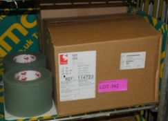 Scapa Cloth Adhesive Tape - Olive Green - 16 Rolls Per Box - 2 boxes