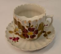 German Moustache Cup & Saucer - approx 100 years old.