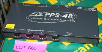 MTR PPS-48 Phantom Power Supply 4-Channel
