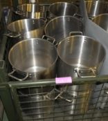 12x Stainless Cooking Pots