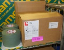 Scapa Cloth Adhesive Tape - Olive Green - 16 Rolls Per Box - 2 boxes