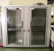 Temperature Controlled Cabinet W2130 x D780 x H2100mm - In two sections.