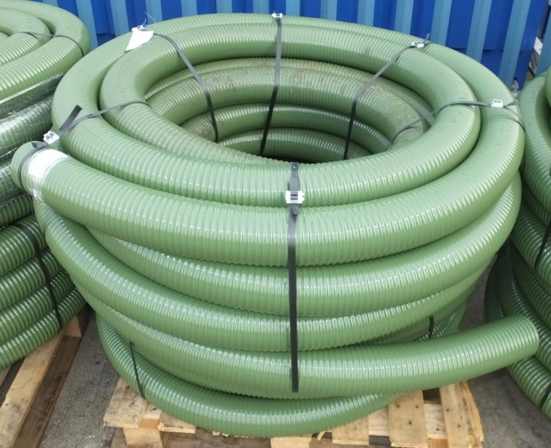 2x Heliflex 90mm flexible Ribbed Pipe 30m Rolls