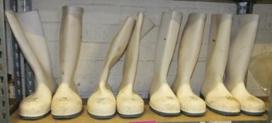 4 pairs of wellington boots