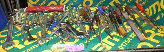 Hand tools, Spanners, Screwdrivers, File