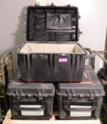 3x Plastic Boxes L800 x W600 x H500mm.