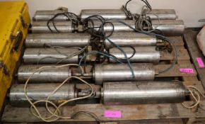 14x Stainless Conveyor Roller Motors with cabling