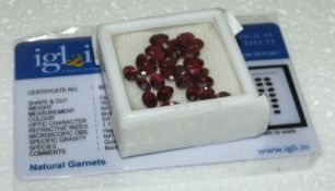 Natural Garnets - shape oval mixed cut