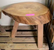 Elm Stool / Table - Handmade.