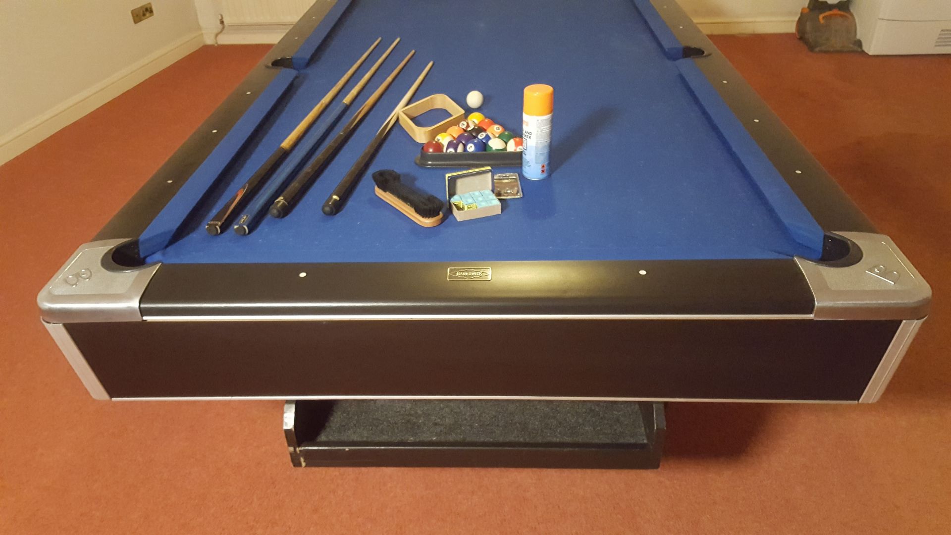 Brunswick American Pool Table (Viewing by appointment) with 1" Slate Bed in 3 Sections. Go - Image 4 of 8